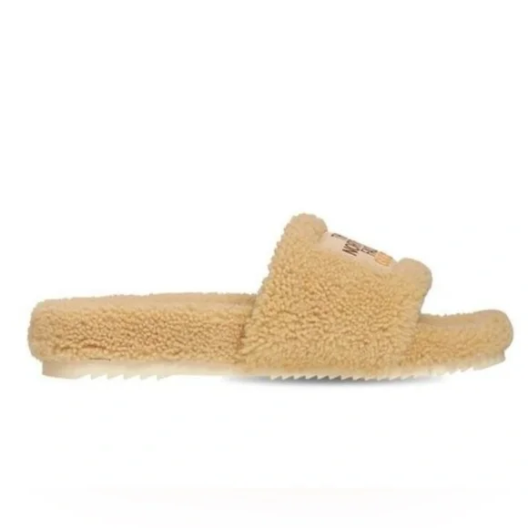 New GUCCI x The North Face Shearling fur slides men’s Sandals